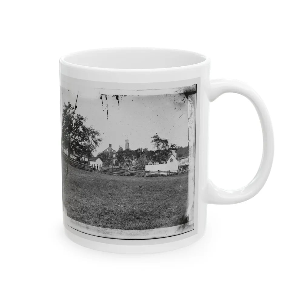 Antietam, Maryland. Ruins Of Mumma's House On The Battlefield (U.S. Civil War) White Coffee Mug-Go Mug Yourself