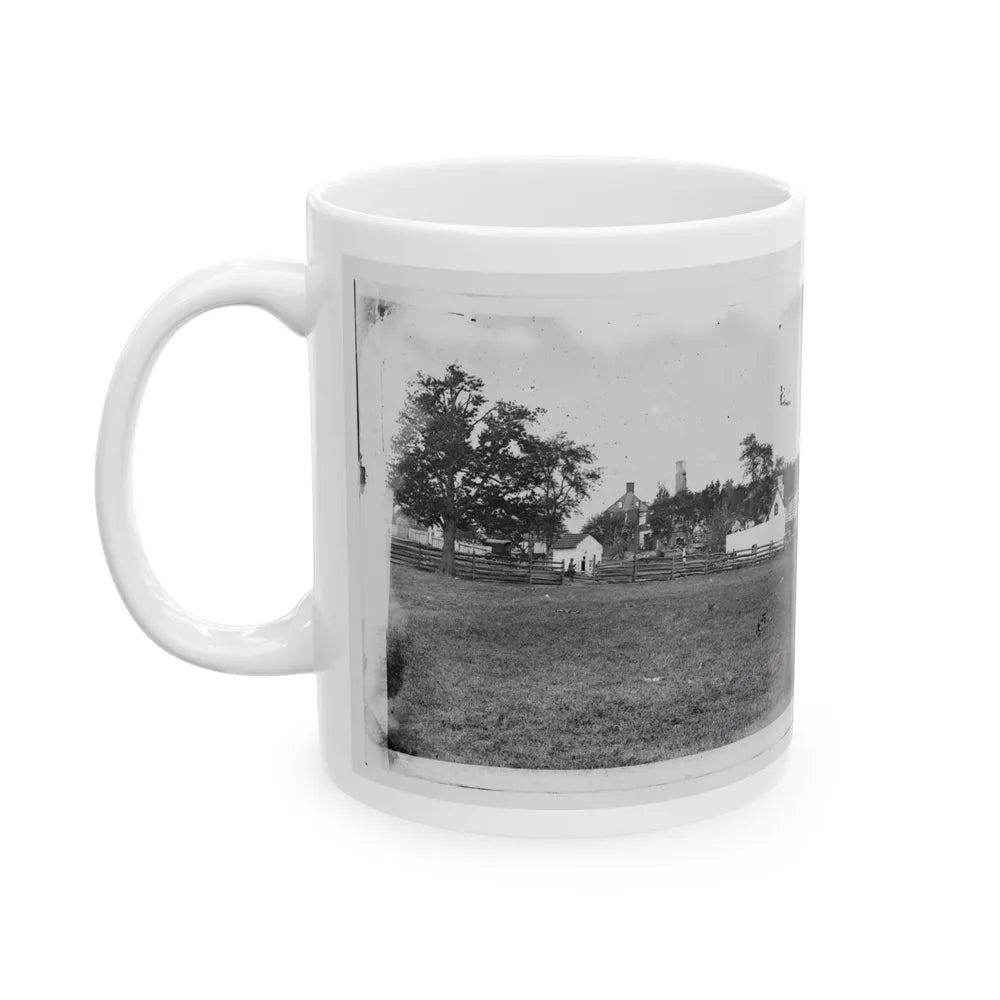 Antietam, Maryland. Ruins Of Mumma's House On The Battlefield (U.S. Civil War) White Coffee Mug-Go Mug Yourself