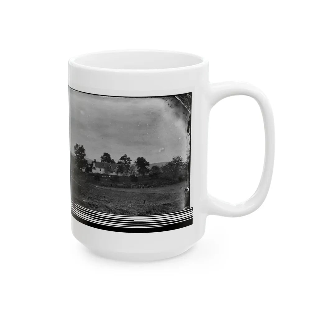 Antietam, Maryland. Rullet's House On The Battlefield (U.S. Civil War) White Coffee Mug-Go Mug Yourself