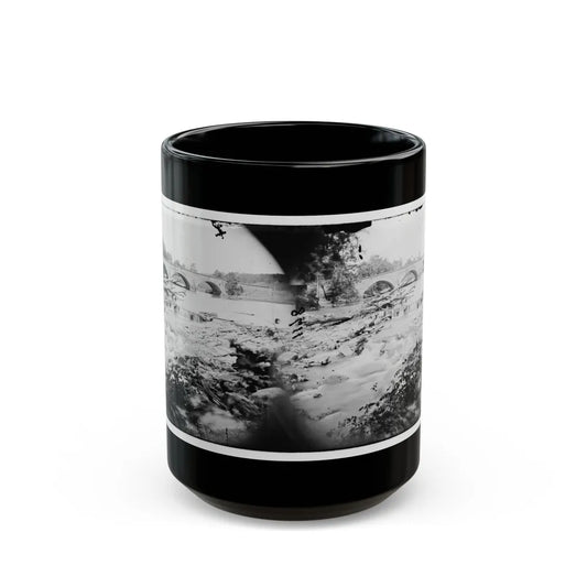 Antietam, Maryland. View Of Antietam Bridge (U.S. Civil War) Black Coffee Mug-15oz-Go Mug Yourself