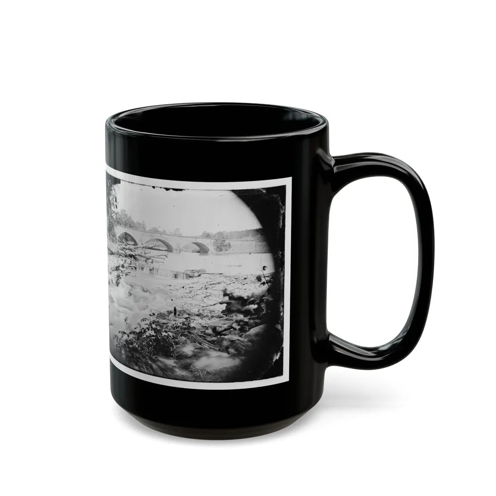 Antietam, Maryland. View Of Antietam Bridge (U.S. Civil War) Black Coffee Mug-Go Mug Yourself