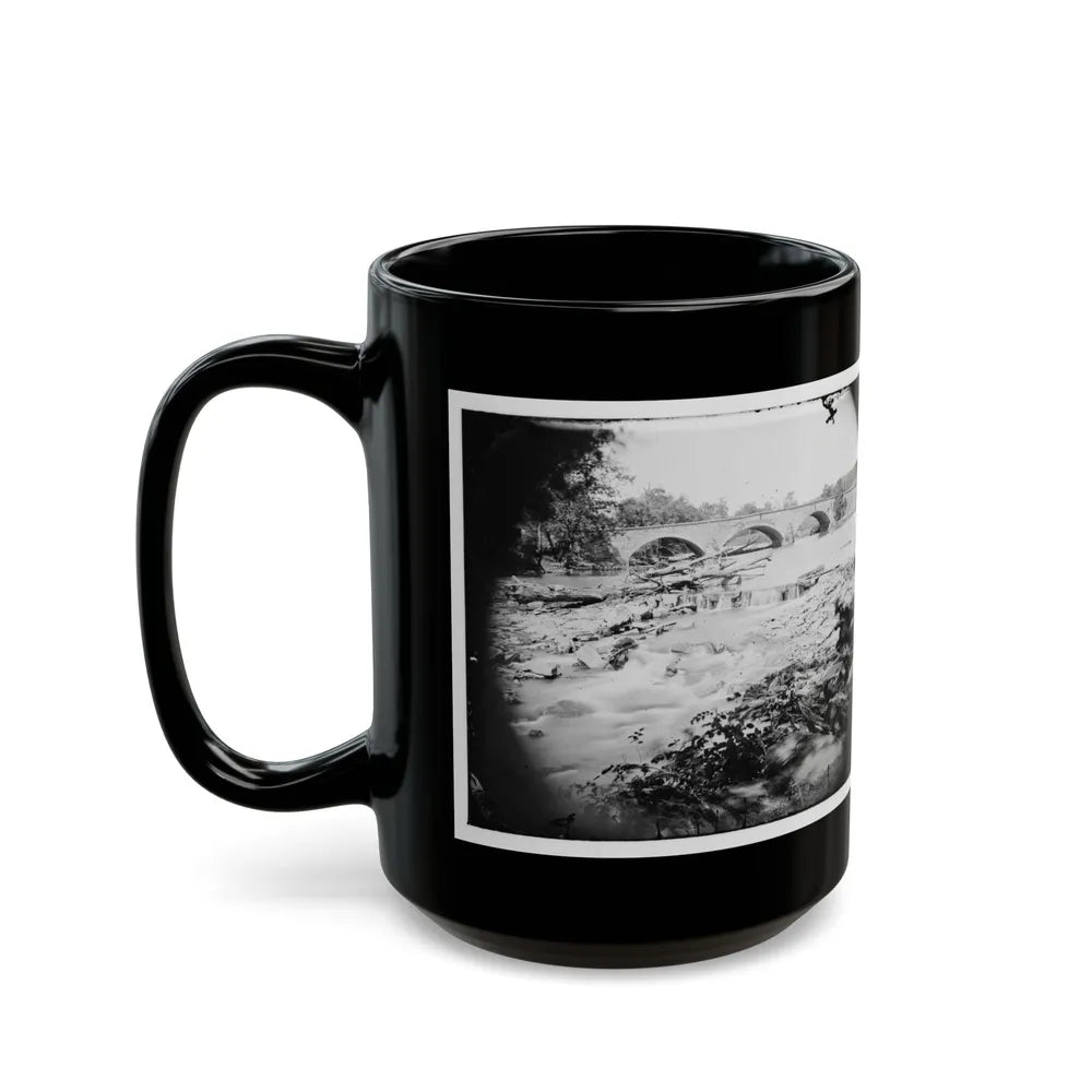 Antietam, Maryland. View Of Antietam Bridge (U.S. Civil War) Black Coffee Mug-Go Mug Yourself