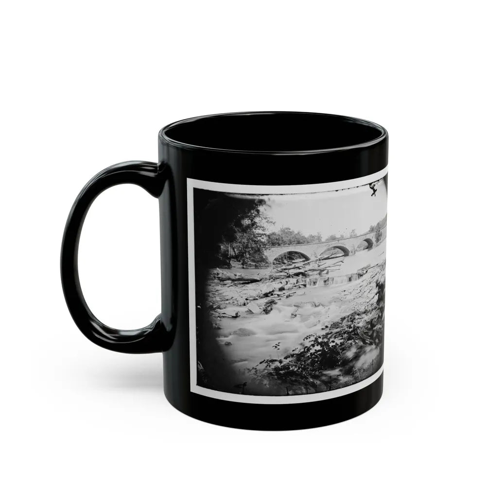 Antietam, Maryland. View Of Antietam Bridge (U.S. Civil War) Black Coffee Mug-Go Mug Yourself