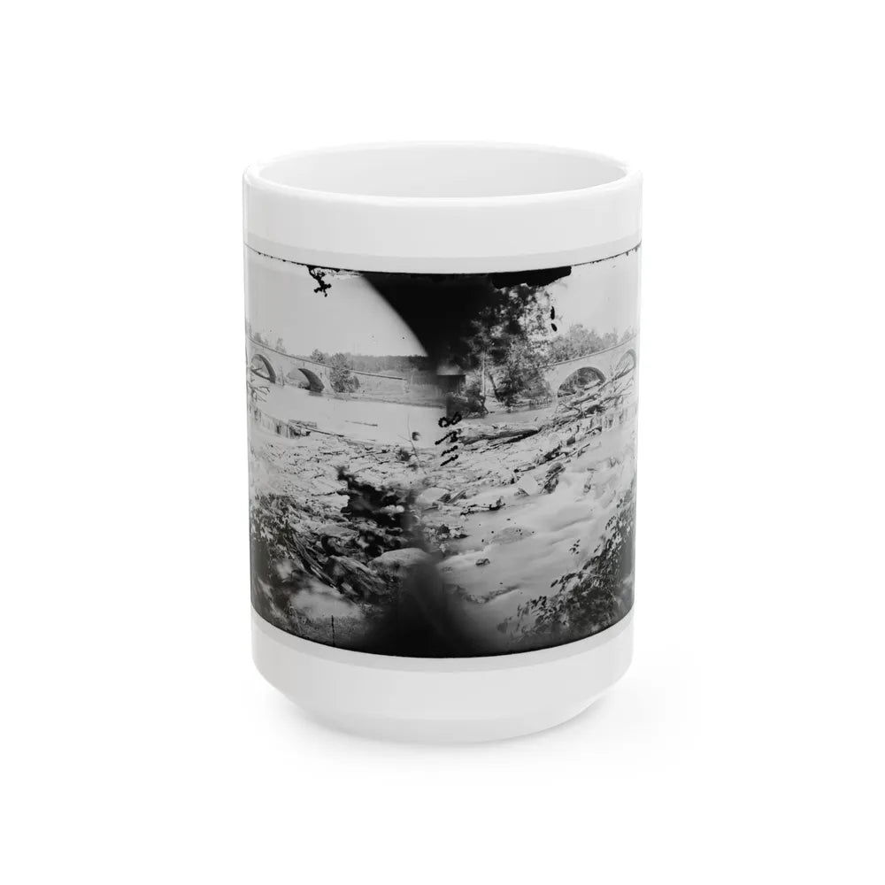 Antietam, Maryland. View Of Antietam Bridge (U.S. Civil War) White Coffee Mug-15oz-Go Mug Yourself