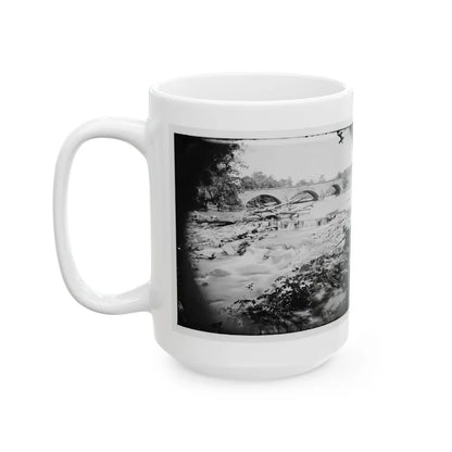 Antietam, Maryland. View Of Antietam Bridge (U.S. Civil War) White Coffee Mug-Go Mug Yourself