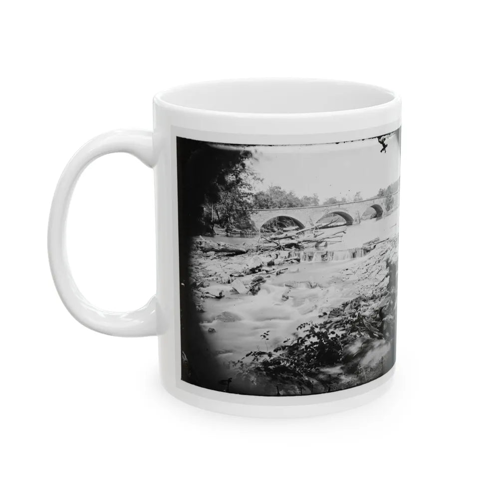 Antietam, Maryland. View Of Antietam Bridge (U.S. Civil War) White Coffee Mug-Go Mug Yourself