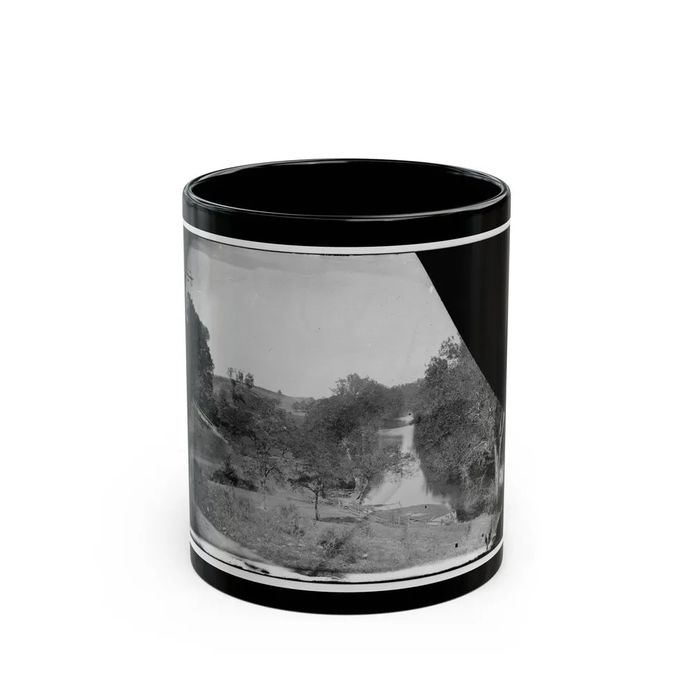 Antietam, Maryland. View On Antietam Creek (U.S. Civil War) Black Coffee Mug-11oz-Go Mug Yourself