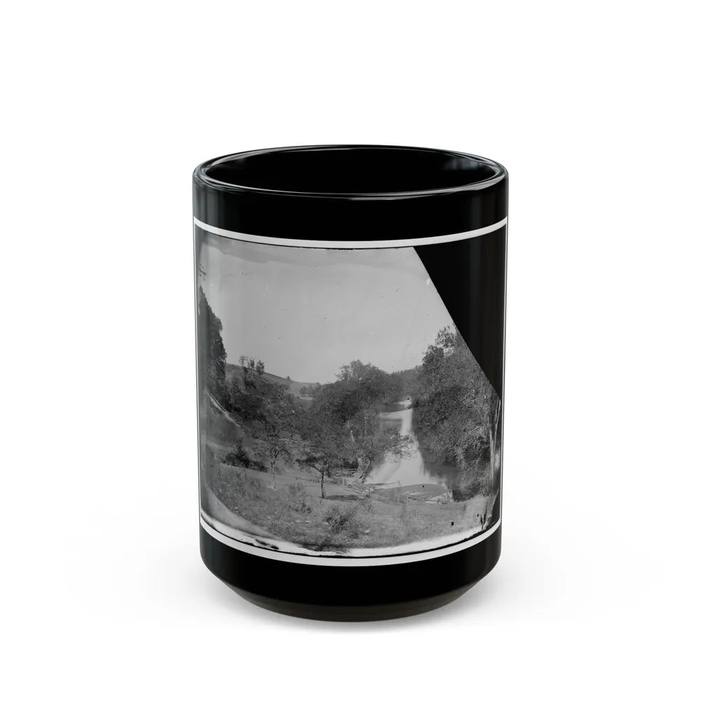 Antietam, Maryland. View On Antietam Creek (U.S. Civil War) Black Coffee Mug-15oz-Go Mug Yourself