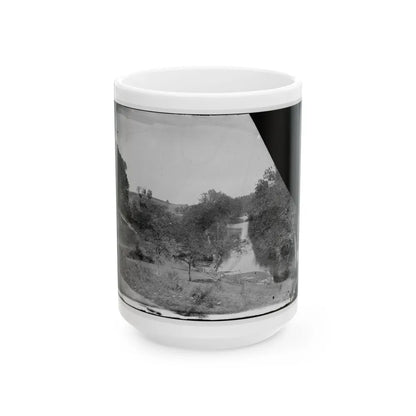 Antietam, Maryland. View On Antietam Creek (U.S. Civil War) White Coffee Mug-15oz-Go Mug Yourself