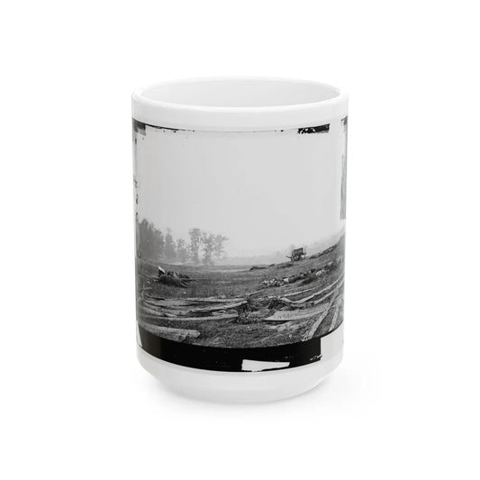 Antietam, Maryland. View Where Sumner's Corps Charged (U.S. Civil War) White Coffee Mug-15oz-Go Mug Yourself