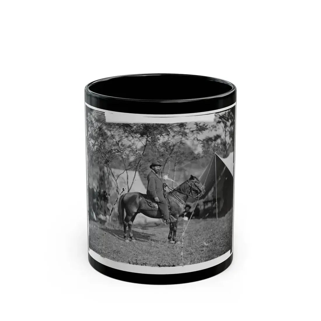 Antietam, Md. Allan Pinkerton ( E. J. Allen ) Of The Secret Service On Horseback (U.S. Civil War) Black Coffee Mug 11oz - Go Mug Yourself