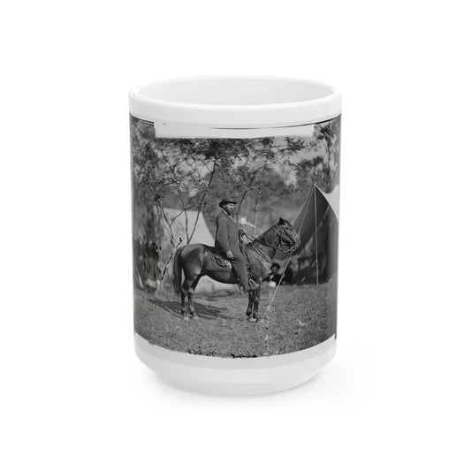 Antietam, Md. Allan Pinkerton ( E. J. Allen ) Of The Secret Service On Horseback (U.S. Civil War) White Coffee Mug 15oz - Go Mug Yourself