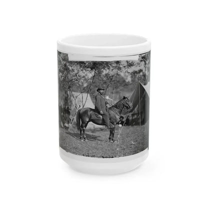 Antietam, Md. Allan Pinkerton ( E. J. Allen ) Of The Secret Service On Horseback (U.S. Civil War) White Coffee Mug 15oz - Go Mug Yourself