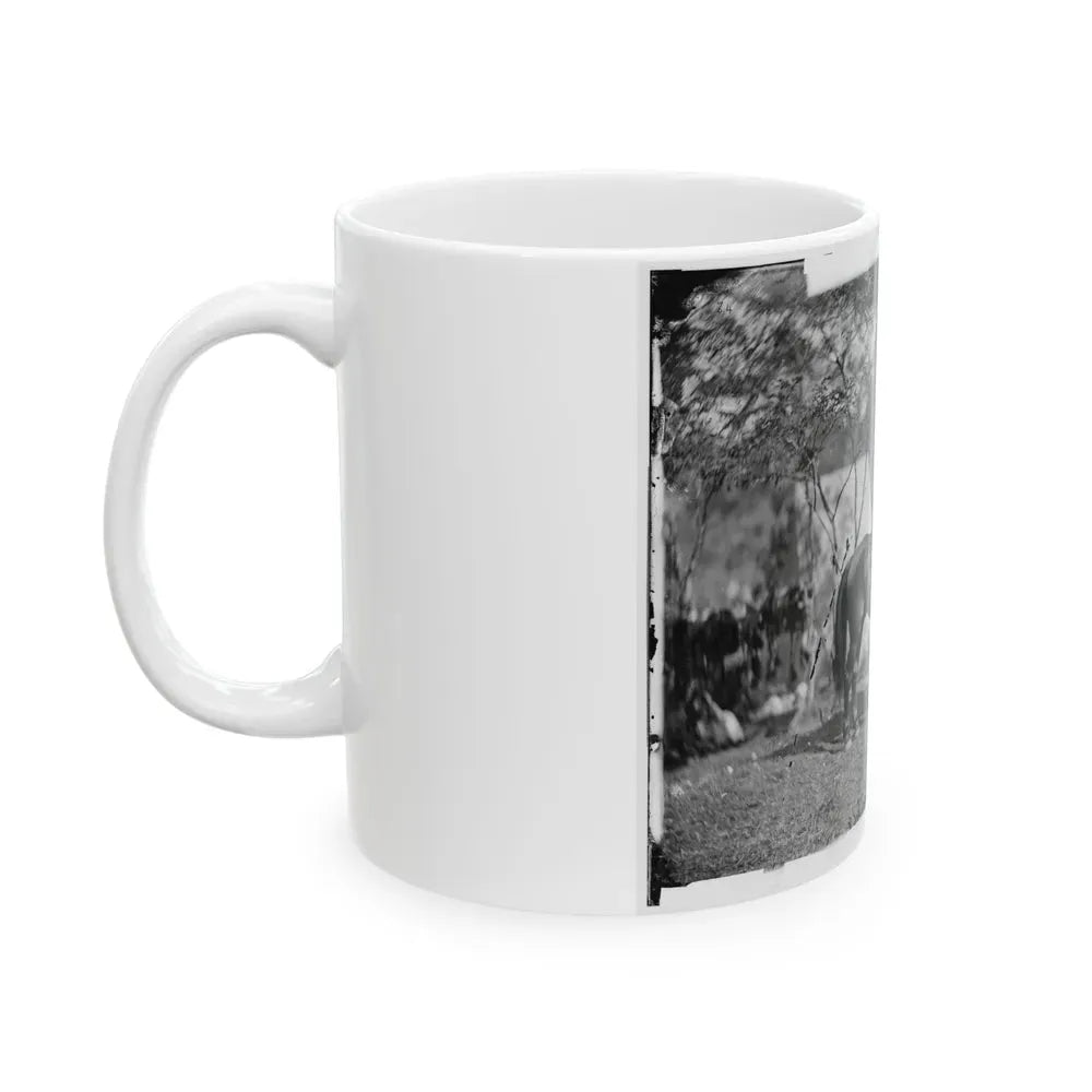 Antietam, Md. Allan Pinkerton ( E. J. Allen ) Of The Secret Service On Horseback (U.S. Civil War) White Coffee Mug - Go Mug Yourself
