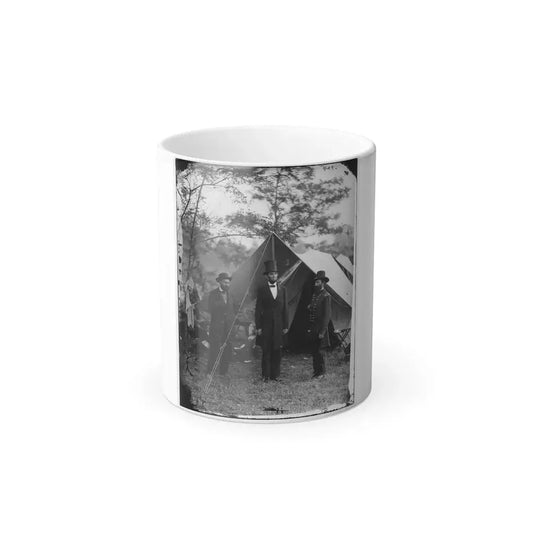Antietam, Md. Allan Pinkerton, President Lincoln, and Maj. Gen. John A. Mcclernand; Another View (U.S. Civil War) Color Changing Coffee Mug 11oz Default Title 11oz - Go Mug Yourself