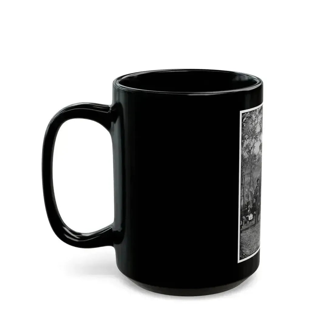 Antietam, Md. Allan Pinkerton, President Lincoln, And Maj. Gen. John A. Mcclernand (U.S. Civil War) Black Coffee Mug - Go Mug Yourself