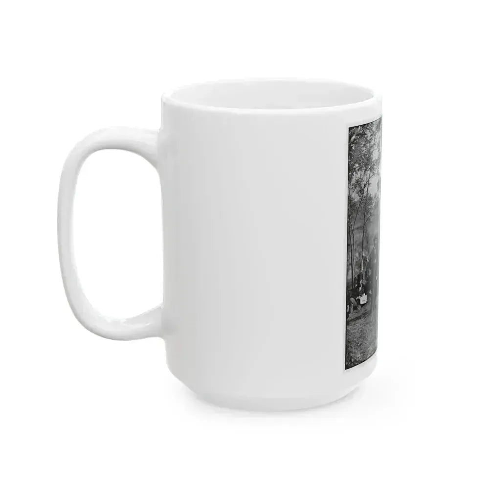 Antietam, Md. Allan Pinkerton, President Lincoln, And Maj. Gen. John A. Mcclernand (U.S. Civil War) White Coffee Mug - Go Mug Yourself
