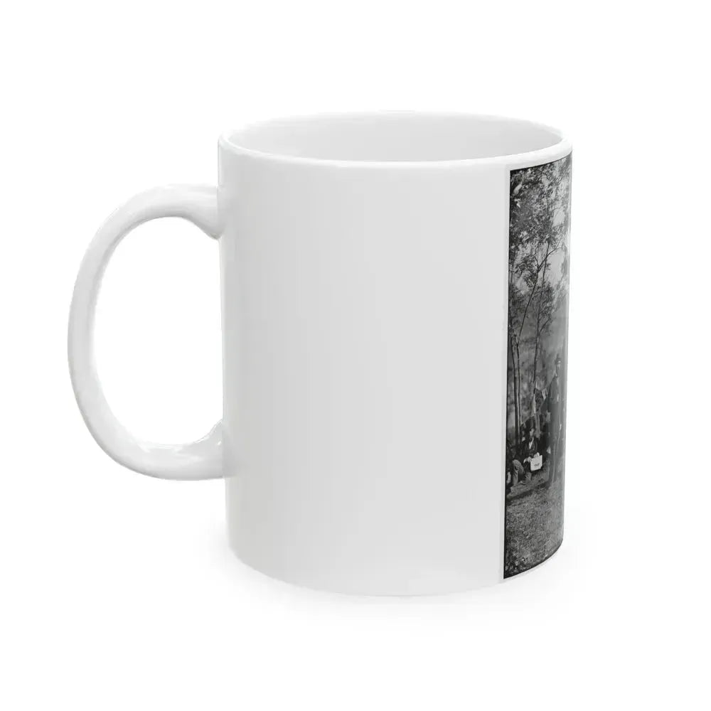 Antietam, Md. Allan Pinkerton, President Lincoln, And Maj. Gen. John A. Mcclernand (U.S. Civil War) White Coffee Mug - Go Mug Yourself