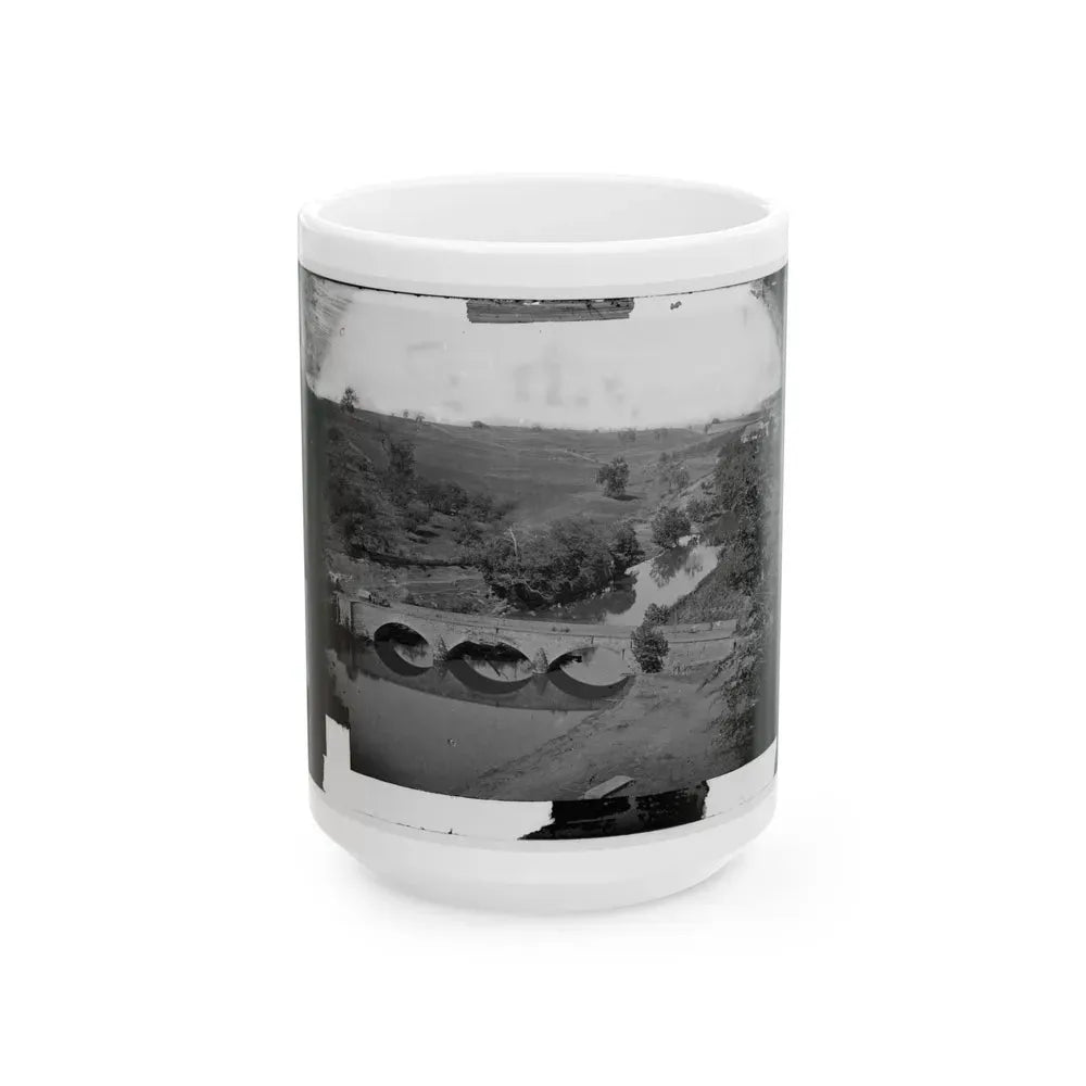 Antietam, Md. Another View Of Antietam Bridge (U.S. Civil War) White Coffee Mug 15oz - Go Mug Yourself