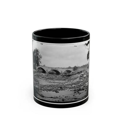 Antietam, Md. Antietam Bridge On The Sharpsburg-Boonsboro Turnpike (U.S. Civil War) Black Coffee Mug 11oz - Go Mug Yourself