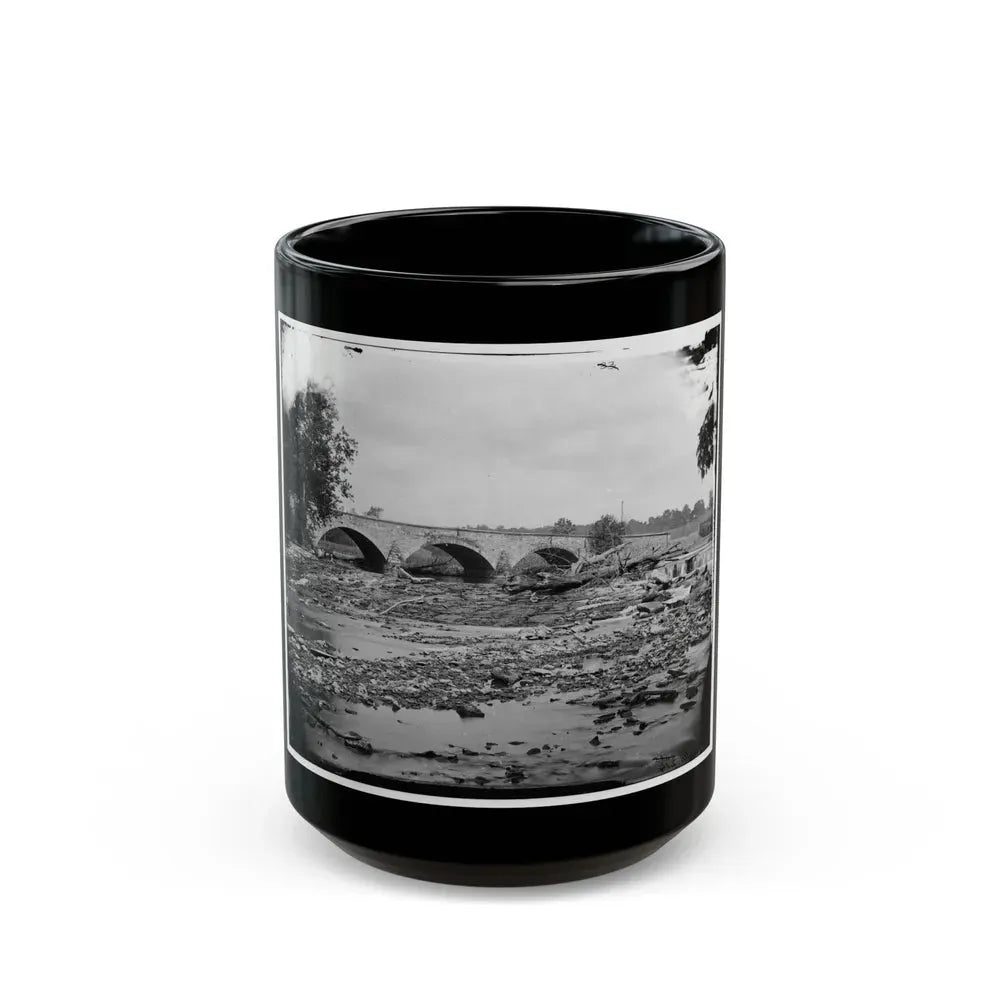 Antietam, Md. Antietam Bridge On The Sharpsburg-Boonsboro Turnpike (U.S. Civil War) Black Coffee Mug 15oz - Go Mug Yourself