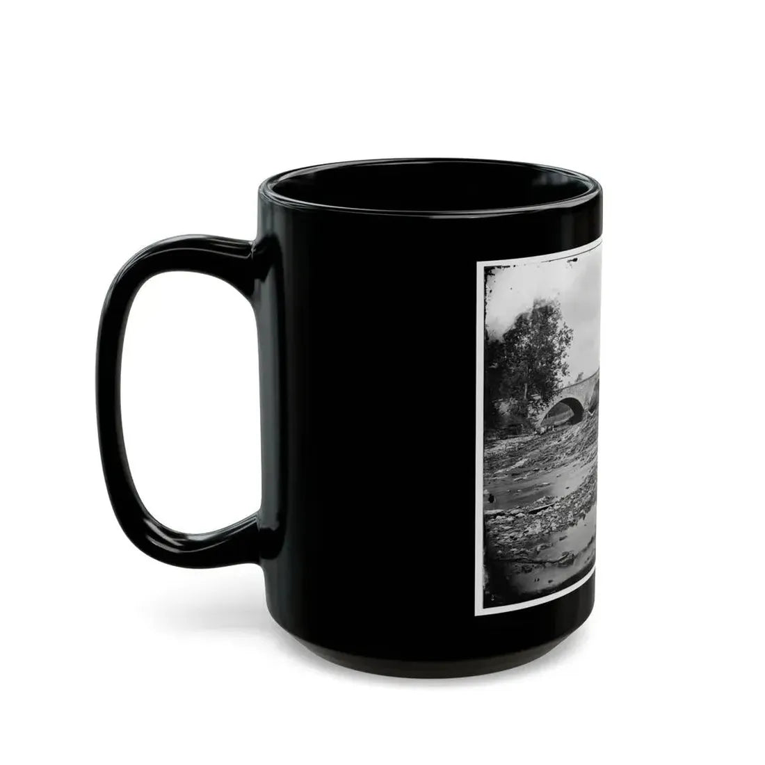 Antietam, Md. Antietam Bridge On The Sharpsburg-Boonsboro Turnpike (U.S. Civil War) Black Coffee Mug - Go Mug Yourself