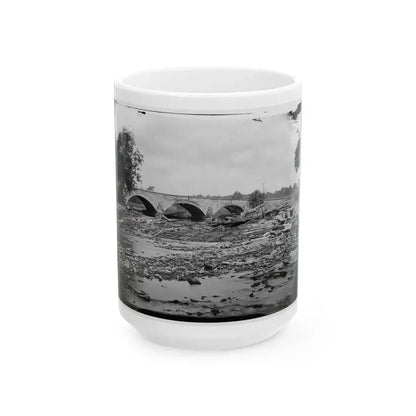 Antietam, Md. Antietam Bridge On The Sharpsburg-Boonsboro Turnpike (U.S. Civil War) White Coffee Mug 15oz - Go Mug Yourself
