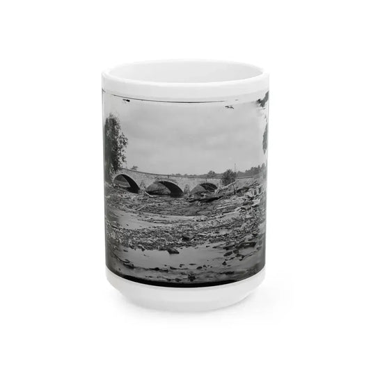 Antietam, Md. Antietam Bridge On The Sharpsburg-Boonsboro Turnpike (U.S. Civil War) White Coffee Mug 15oz - Go Mug Yourself