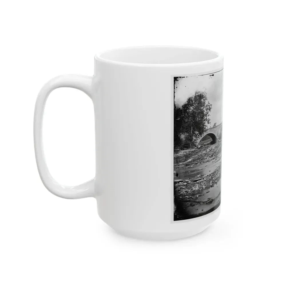 Antietam, Md. Antietam Bridge On The Sharpsburg-Boonsboro Turnpike (U.S. Civil War) White Coffee Mug - Go Mug Yourself