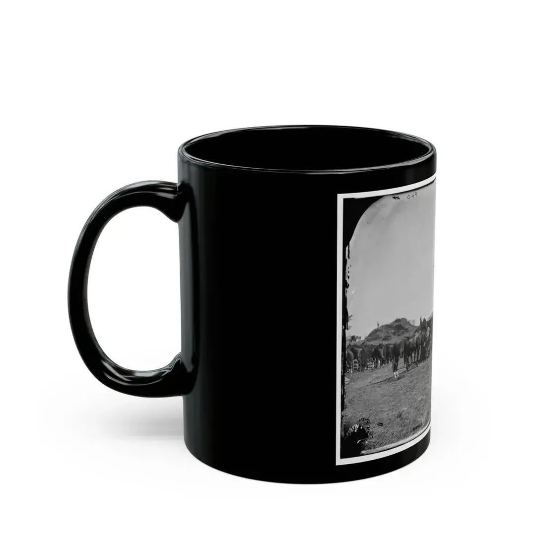 Antietam, Md. Blacksmith Shoeing Horses At Headquarters, Army Of The Potomac (U.S. Civil War) Black Coffee Mug - Go Mug Yourself