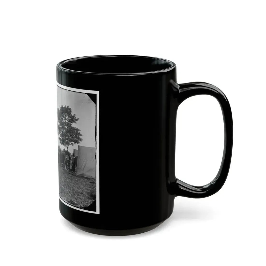 Antietam, Md. Blacksmith Shoeing Horses At Headquarters, Army Of The Potomac (U.S. Civil War) Black Coffee Mug - Go Mug Yourself