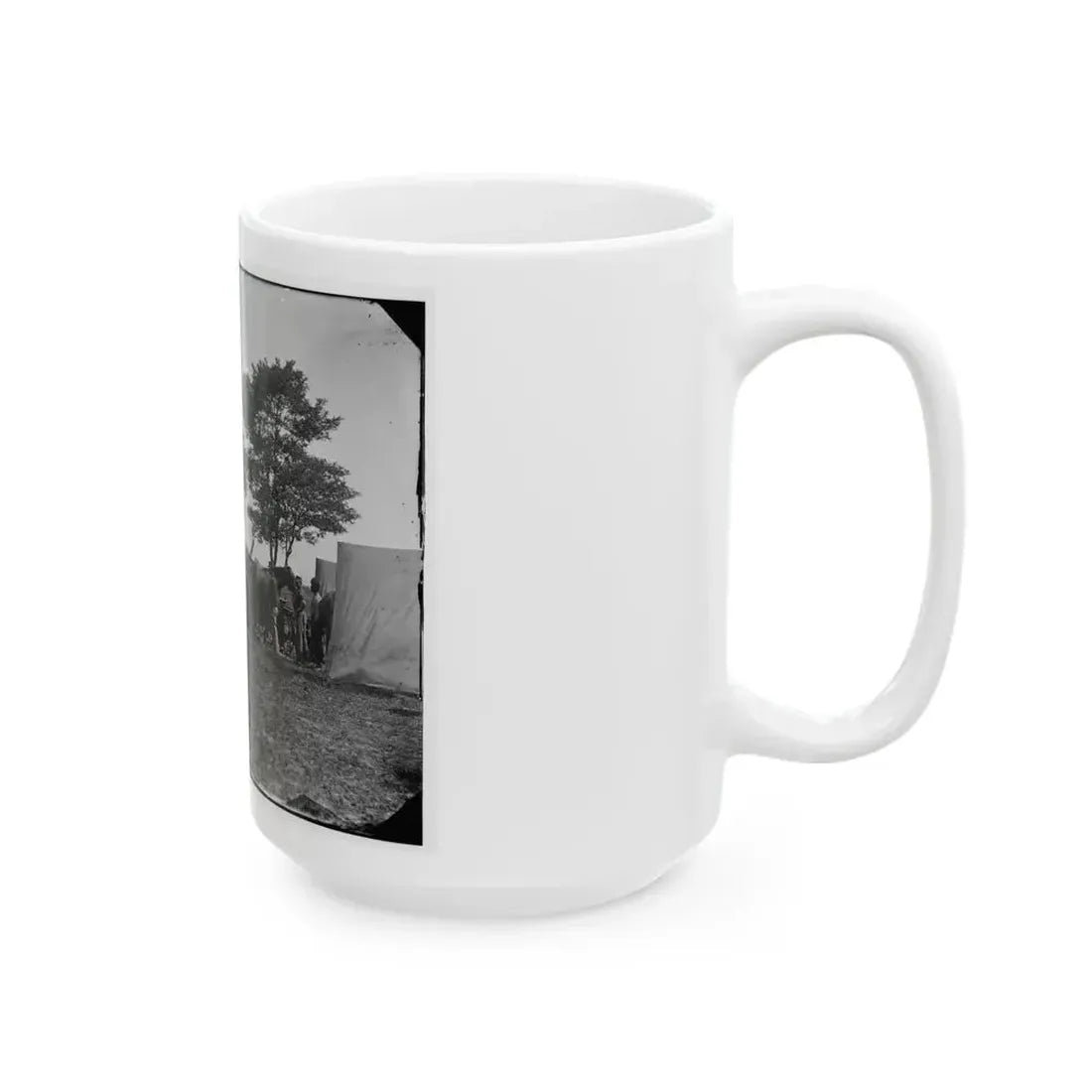 Antietam, Md. Blacksmith Shoeing Horses At Headquarters, Army Of The Potomac (U.S. Civil War) White Coffee Mug - Go Mug Yourself