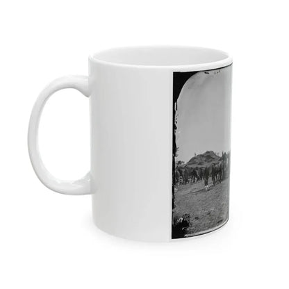 Antietam, Md. Blacksmith Shoeing Horses At Headquarters, Army Of The Potomac (U.S. Civil War) White Coffee Mug - Go Mug Yourself