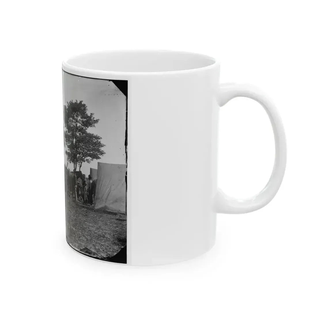 Antietam, Md. Blacksmith Shoeing Horses At Headquarters, Army Of The Potomac (U.S. Civil War) White Coffee Mug - Go Mug Yourself