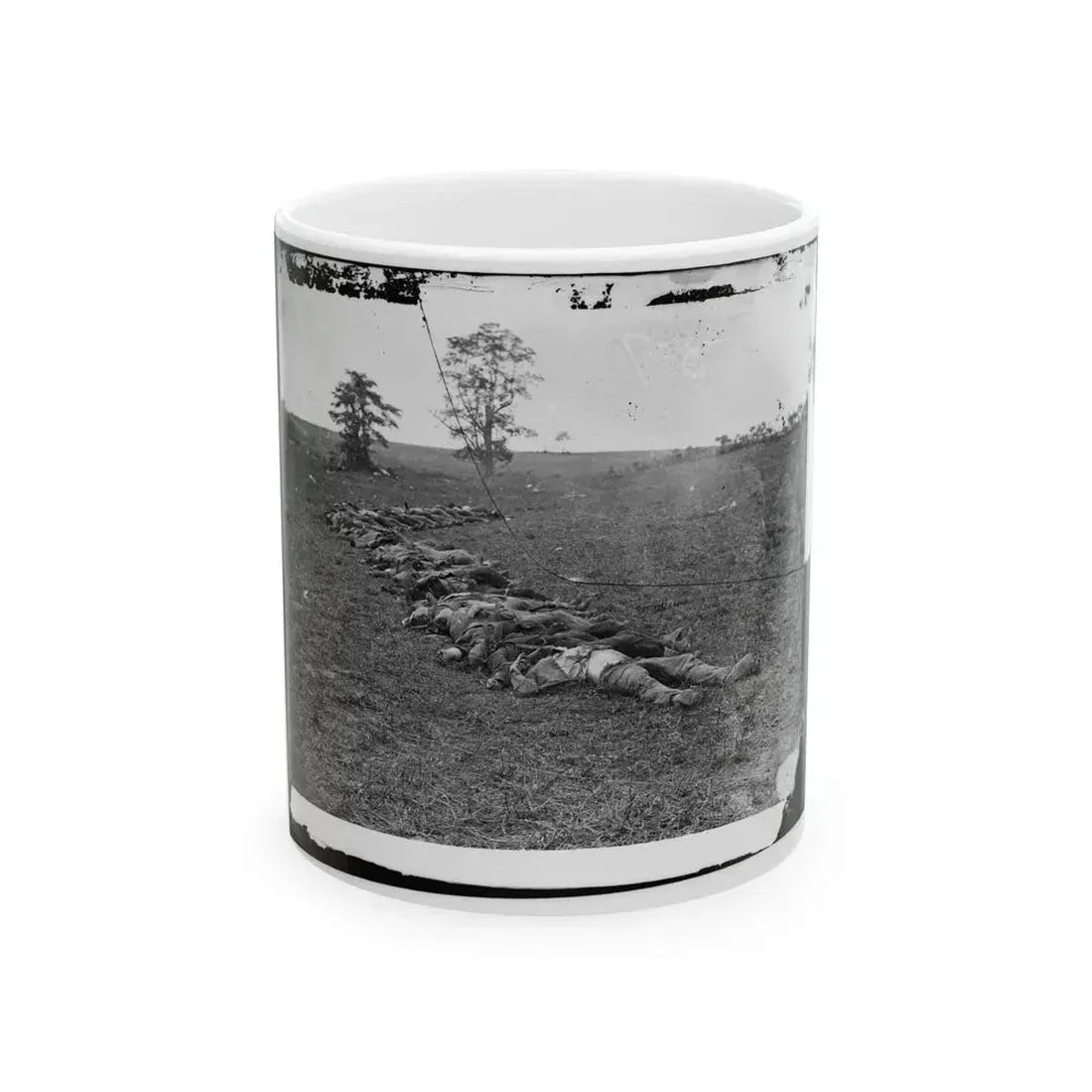 Antietam, Md. Bodies Of Confederate Dead Gathered For Burial (U.S. Civil War) White Coffee Mug - Go Mug Yourself