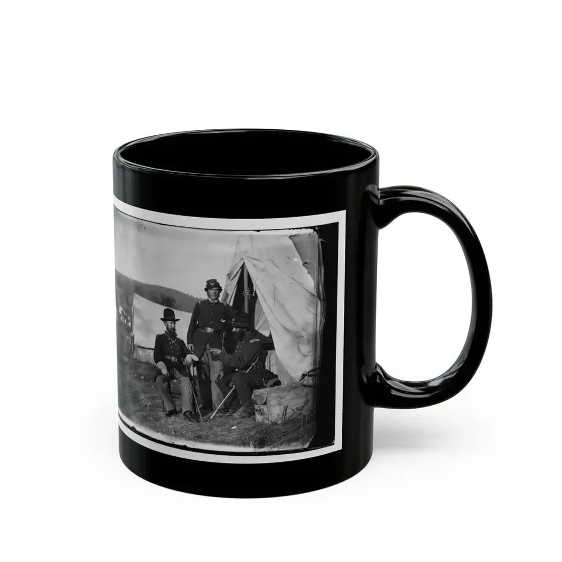 Antietam, Md. Col. John S. Crocker, Lt. Col. Benjamin C. Butler, And Adjutant Of 93d New York Volunteers (U.S. Civil War) Black Coffee Mug - Go Mug Yourself
