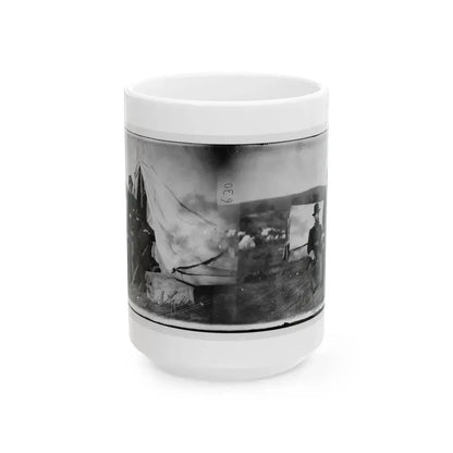 Antietam, Md. Col. John S. Crocker, Lt. Col. Benjamin C. Butler, And Adjutant Of 93d New York Volunteers (U.S. Civil War) White Coffee Mug 15oz - Go Mug Yourself