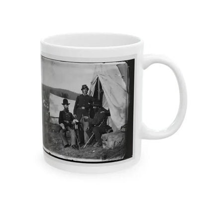 Antietam, Md. Col. John S. Crocker, Lt. Col. Benjamin C. Butler, And Adjutant Of 93d New York Volunteers (U.S. Civil War) White Coffee Mug - Go Mug Yourself