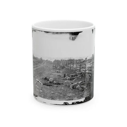 Antietam, Md. Confederate Dead By A Fence On The Hagerstown Road (U.S. Civil War) White Coffee Mug 11oz - Go Mug Yourself