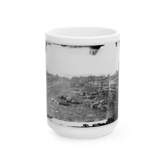 Antietam, Md. Confederate Dead By A Fence On The Hagerstown Road (U.S. Civil War) White Coffee Mug 15oz - Go Mug Yourself