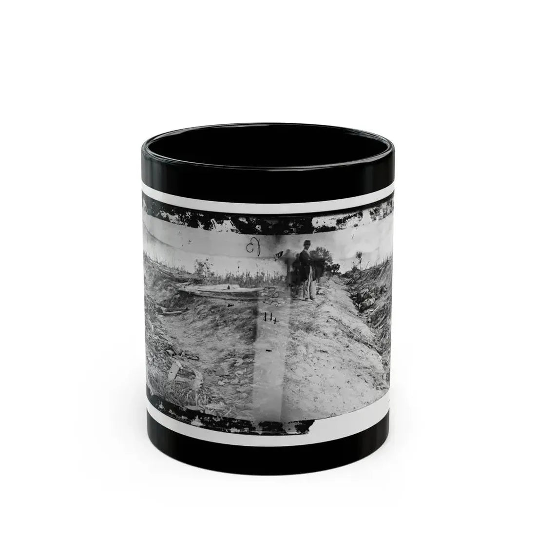 Antietam, Md. Confederate Dead In A Ditch On The Right Wing (U.S. Civil War) Black Coffee Mug 11oz - Go Mug Yourself