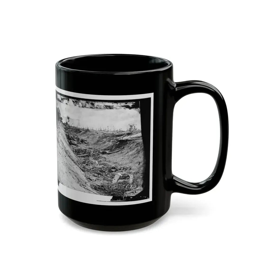 Antietam, Md. Confederate Dead In A Ditch On The Right Wing (U.S. Civil War) Black Coffee Mug - Go Mug Yourself