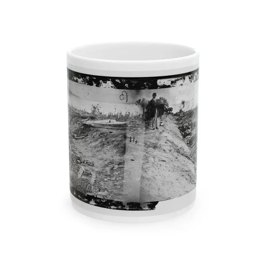 Antietam, Md. Confederate Dead In A Ditch On The Right Wing (U.S. Civil War) White Coffee Mug 11oz - Go Mug Yourself