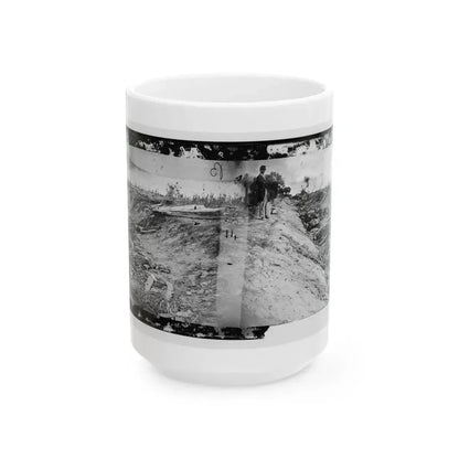 Antietam, Md. Confederate Dead In A Ditch On The Right Wing (U.S. Civil War) White Coffee Mug 15oz - Go Mug Yourself