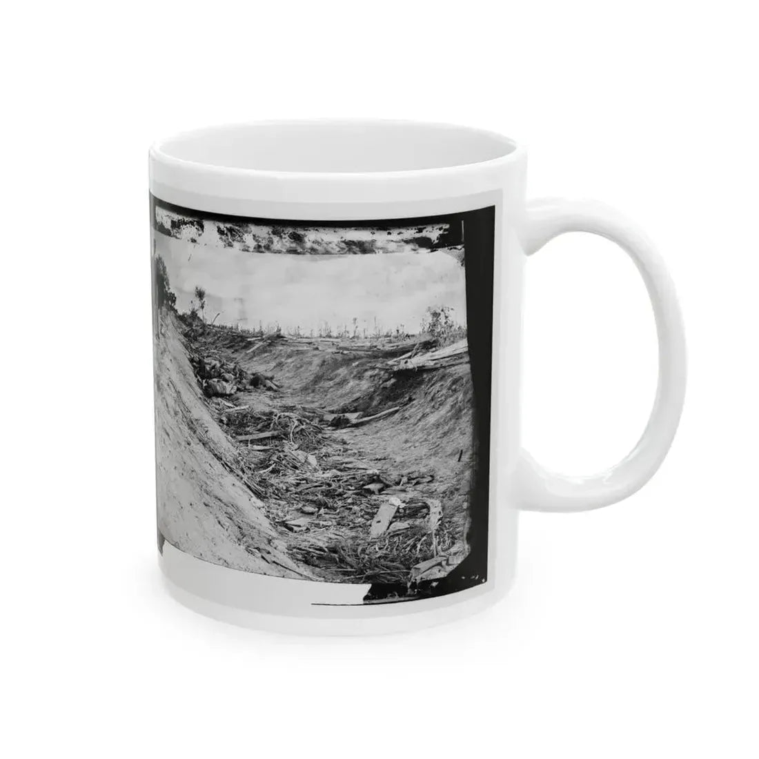 Antietam, Md. Confederate Dead In A Ditch On The Right Wing (U.S. Civil War) White Coffee Mug - Go Mug Yourself
