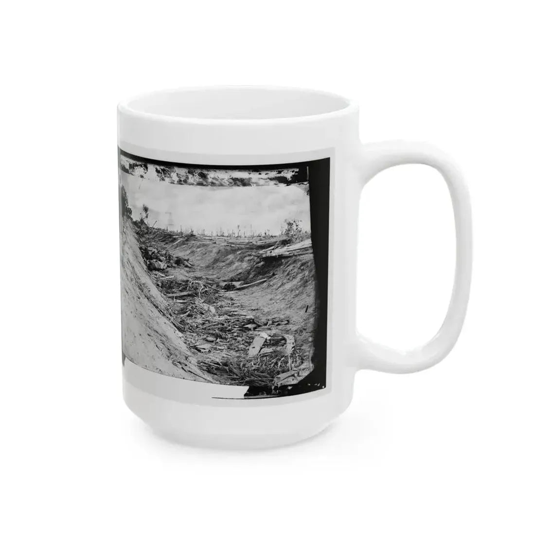 Antietam, Md. Confederate Dead In A Ditch On The Right Wing (U.S. Civil War) White Coffee Mug - Go Mug Yourself