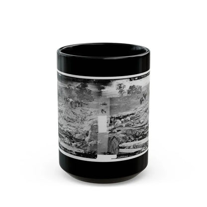 Antietam, Md. Confederate Dead In A Ditch On The Right Wing Used As A Rifle Pit (U.S. Civil War) Black Coffee Mug 15oz - Go Mug Yourself