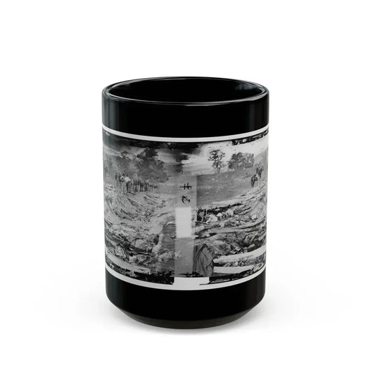 Antietam, Md. Confederate Dead In A Ditch On The Right Wing Used As A Rifle Pit (U.S. Civil War) Black Coffee Mug 15oz - Go Mug Yourself