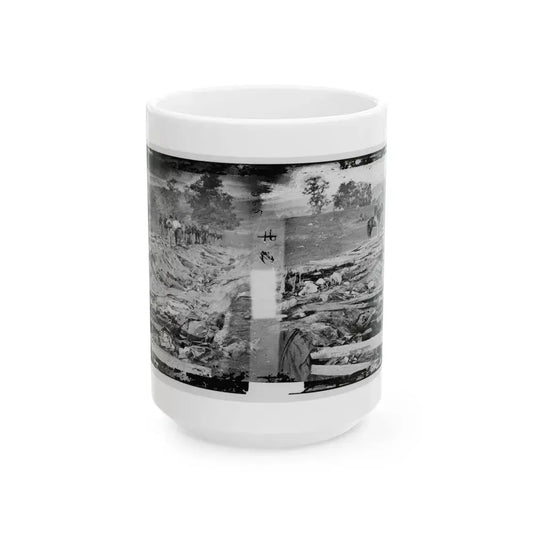 Antietam, Md. Confederate Dead In A Ditch On The Right Wing Used As A Rifle Pit (U.S. Civil War) White Coffee Mug 15oz - Go Mug Yourself