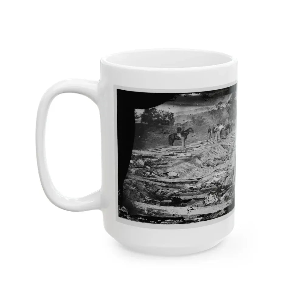 Antietam, Md. Confederate Dead In A Ditch On The Right Wing Used As A Rifle Pit (U.S. Civil War) White Coffee Mug - Go Mug Yourself